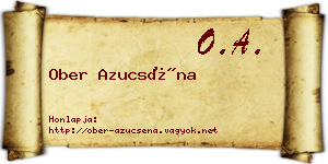 Ober Azucséna névjegykártya